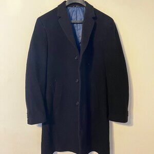 Tommy Hilfiger Top Coat, Black with Blue Lining, Men's L42
